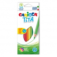 Цветни моливи - 12 цв. дълги Carioca - Tita